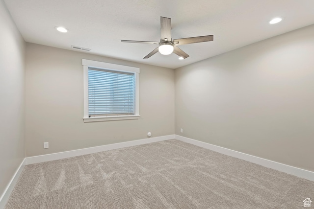 1407 N Mountain Rd, Ogden, UT 84404 - empty room featuring light colored carpet and ceiling fan