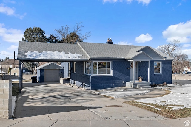 2386 E Lakeview Dr S, Millcreek, UT 84109 - ranch-style home with a garage and an outdoor structure