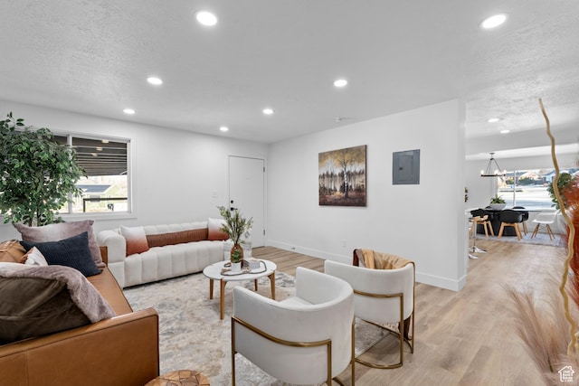 2386 E Lakeview Dr S, Millcreek, UT 84109 - living room featuring plenty of natural light, electric panel, and light hardwood / wood-style floors