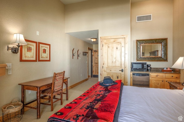 2669 Canyons Resort Dr Unit 101, Park City, UT 84098 - carpeted bedroom with a high ceiling
