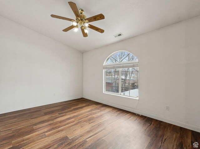 3859 S Mitchell Cv E Unit 203, South Salt Lake, UT 84115 - unfurnished room featuring hardwood / wood-style floors and ceiling fan