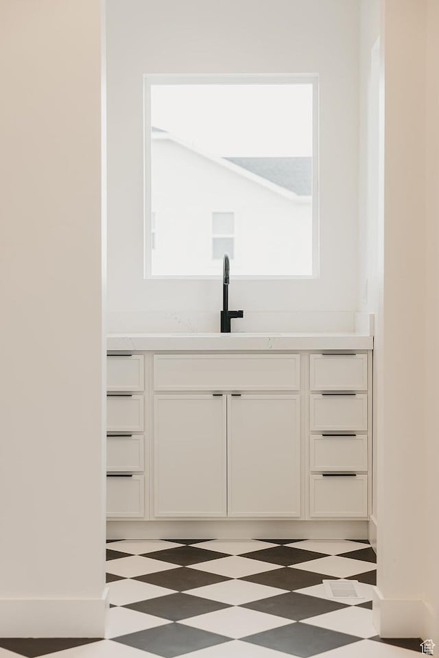994 W Union Bench Dr S, Mapleton, UT 84664 - bathroom with vanity and tile patterned floors