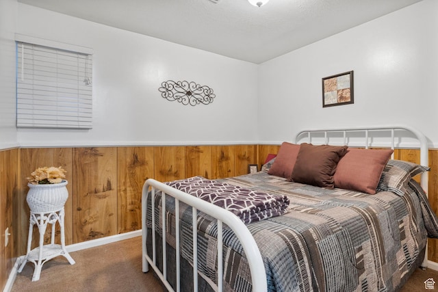 440 W Cottonwood Ln, Ferron, UT 84523 - carpeted bedroom with wooden walls