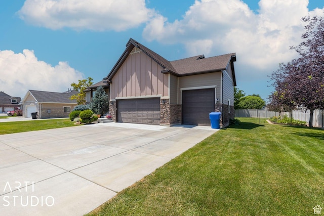 1679 N 4400 W, Plain City, UT 84404 - view of home's exterior with a garage and a lawn