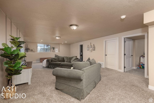 1679 N 4400 W, Plain City, UT 84404 - living room featuring light carpet and a textured ceiling