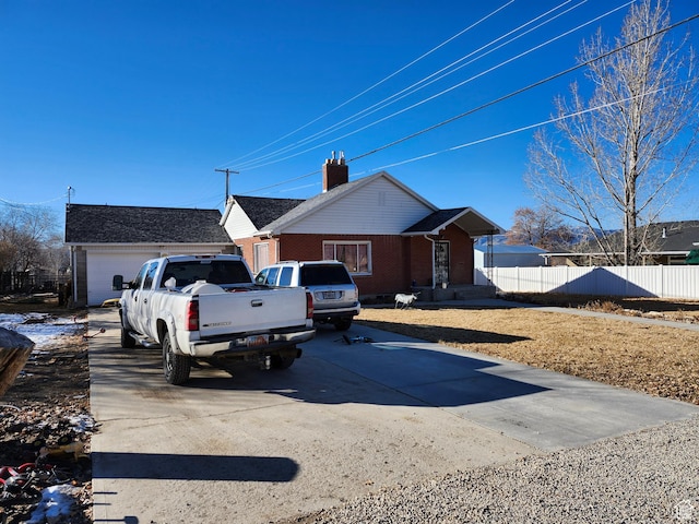 view of front facade with a garage