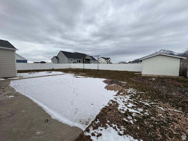 view of snowy yard