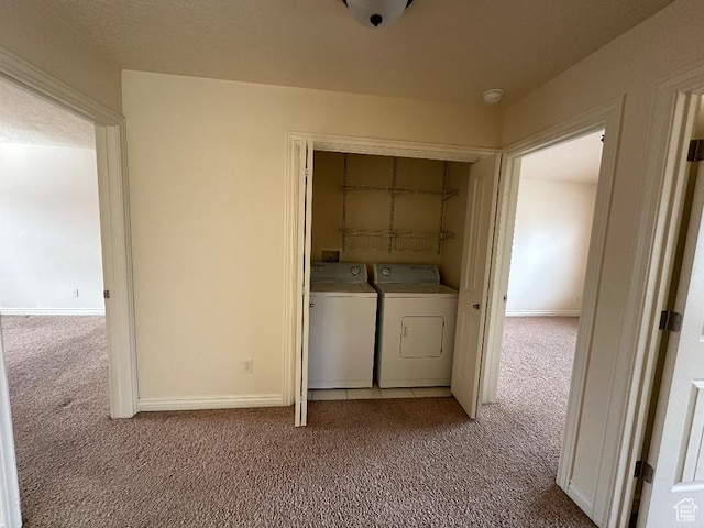 6751 S Sienna Park Ln, Midvale, UT 84047 - laundry room with light carpet and independent washer and dryer