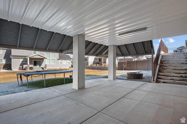 1002 W Temple Rim Ln, Payson, UT 84651 - view of patio / terrace featuring a trampoline