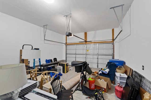 garage featuring a garage door opener