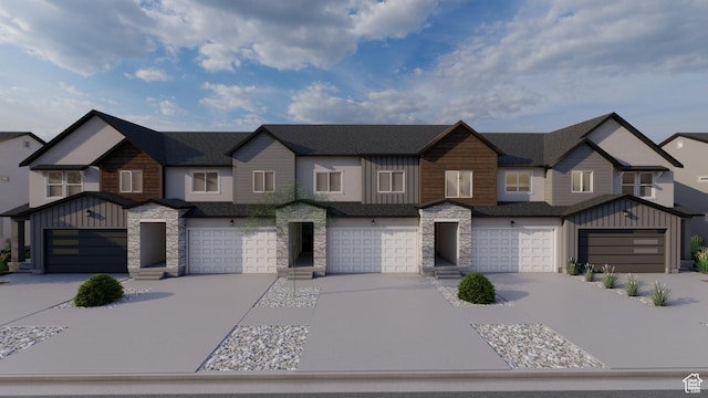 view of property with a garage