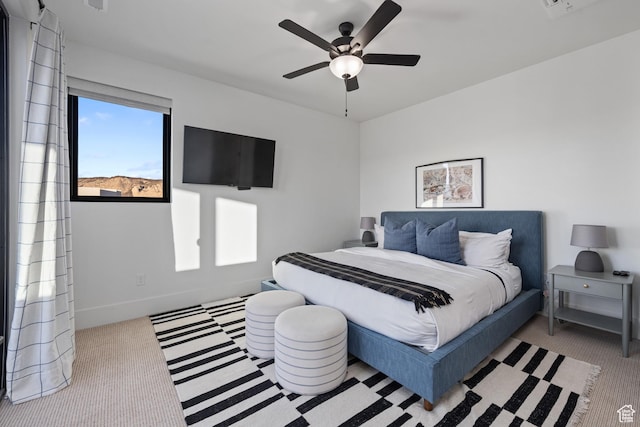 4862 N Sand Cove Cir, St George, UT 84770 - bedroom with ceiling fan and light colored carpet