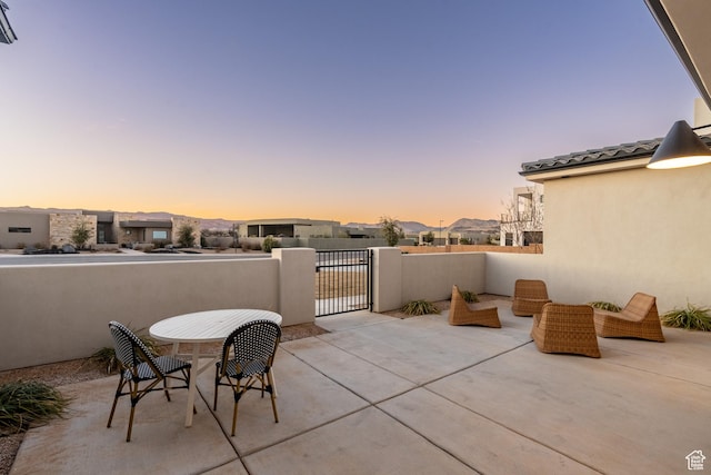 4862 N Sand Cove Cir, St George, UT 84770 - view of patio terrace at dusk
