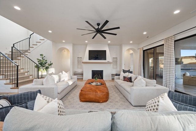4862 N Sand Cove Cir, St George, UT 84770 - living room with ceiling fan