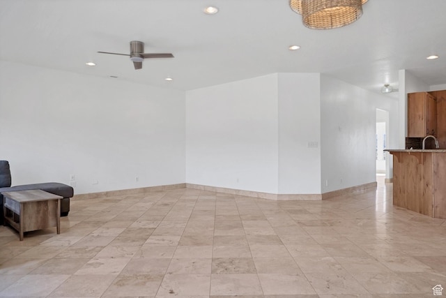 2261 S Tonaquint Dr Unit 8, St George, UT 84770 - unfurnished room featuring sink and ceiling fan