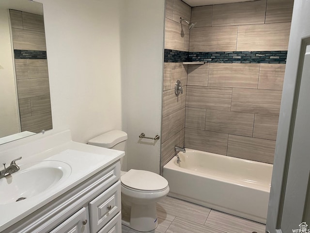 230 N 3rd St, Tooele, UT 84074 - full bathroom with tiled shower / bath, vanity, and toilet