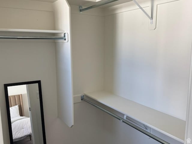 view of walk in closet