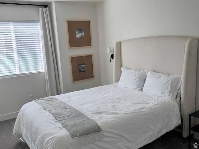 bedroom with carpet