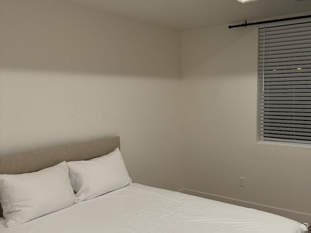 bedroom with a barn door