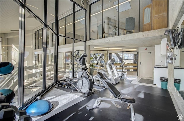 view of workout area