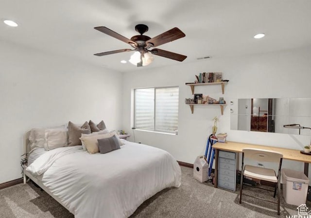 14548 S Rose Ave, Herriman, UT 84096 - bedroom featuring carpet and ceiling fan