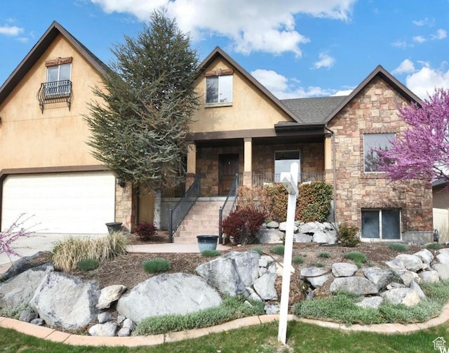 14548 S Rose Ave, Herriman, UT 84096 - view of front of home featuring a garage and a porch