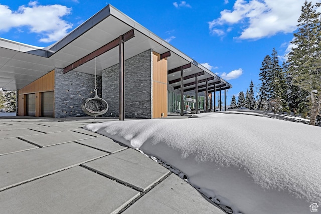 view of home's exterior with a garage