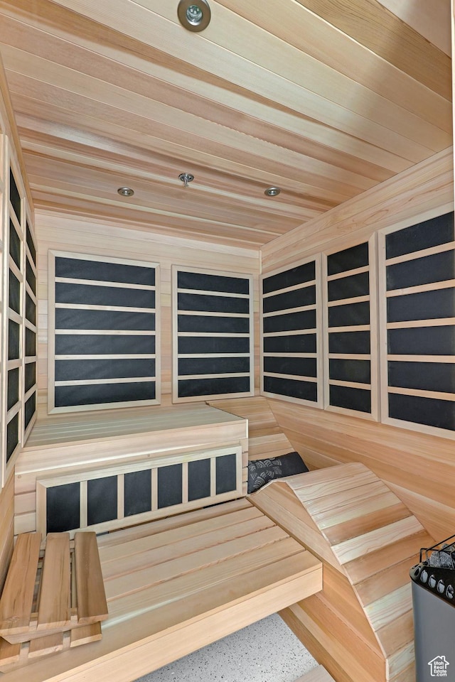 view of sauna