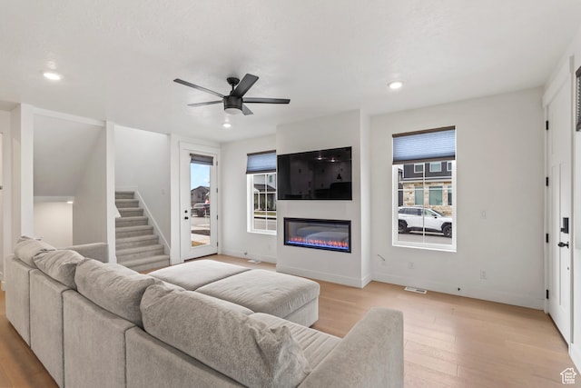 6850 Mountain Maple Dr Unit 14, Park City, UT 84098 - living room with ceiling fan and light hardwood / wood-style floors