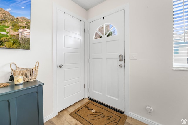 entryway featuring light wood-type flooring