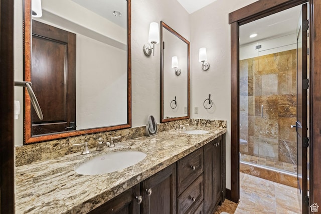 8670 Ranch Club Ct, Park City, UT 84098 - bathroom featuring vanity and a shower with shower door