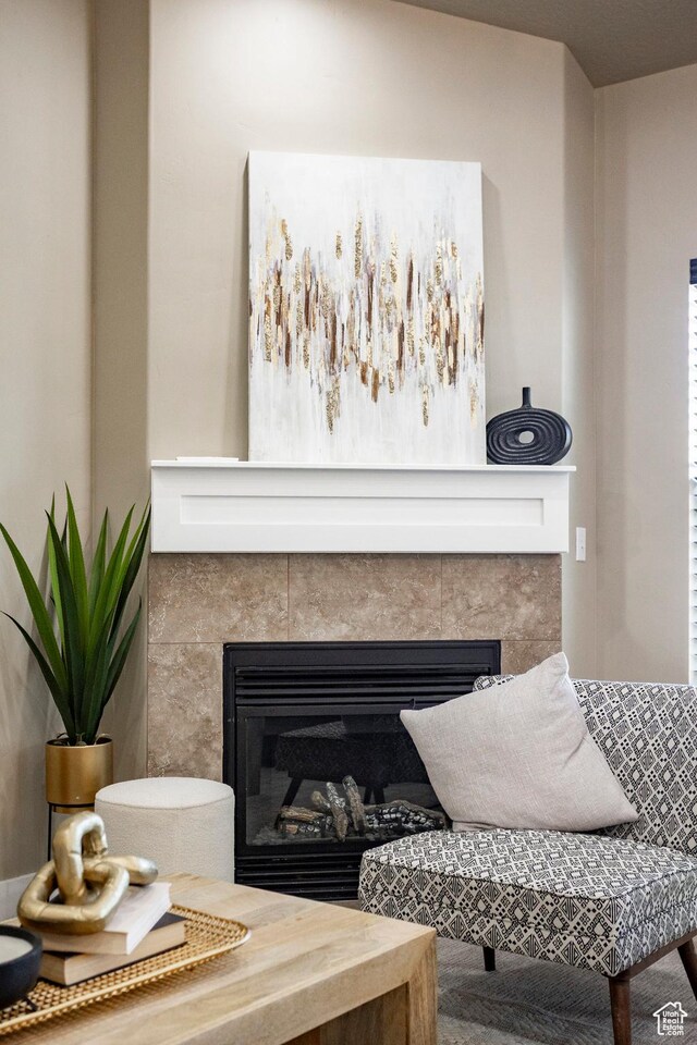7104 S Cadens Cv, Cottonwood Heights, UT 84121 - detailed view of a tiled fireplace