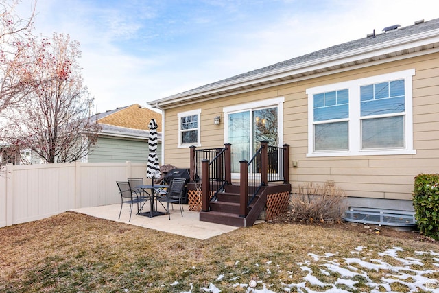 7104 S Cadens Cv, Cottonwood Heights, UT 84121 - snow covered property with a patio area and a lawn