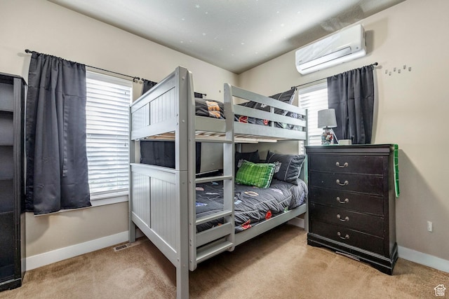 7104 S Cadens Cv, Cottonwood Heights, UT 84121 - bedroom with light carpet and a wall mounted AC