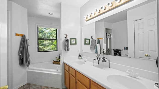 335 Jungfrau Hill Rd, Midway, UT 84049 - bathroom featuring vanity and tiled tub