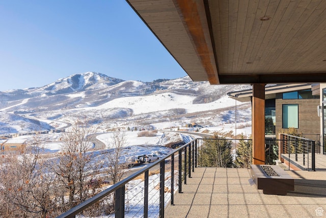 1817 W Skyridge Dr, Heber City, UT 84032 - snow covered back of property featuring a mountain view