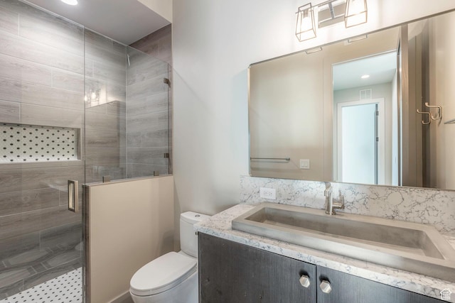 1817 W Skyridge Dr, Heber City, UT 84032 - bathroom with toilet, a stall shower, and vanity