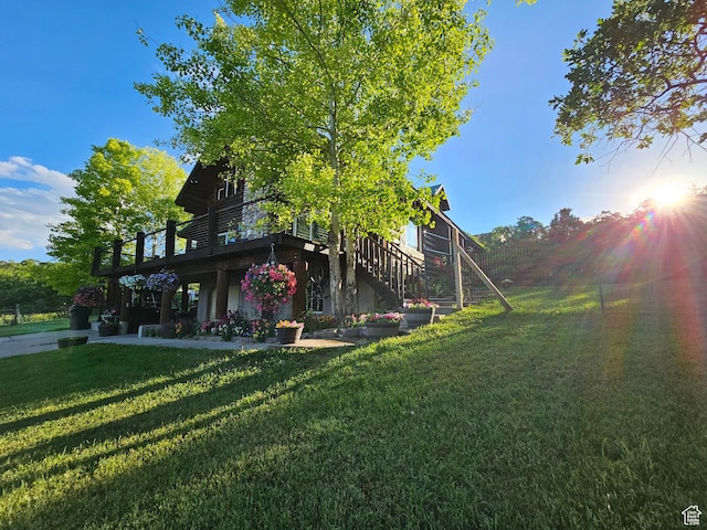 11905 E 24560 N, Fairview, UT 84629 - view of yard featuring a wooden deck