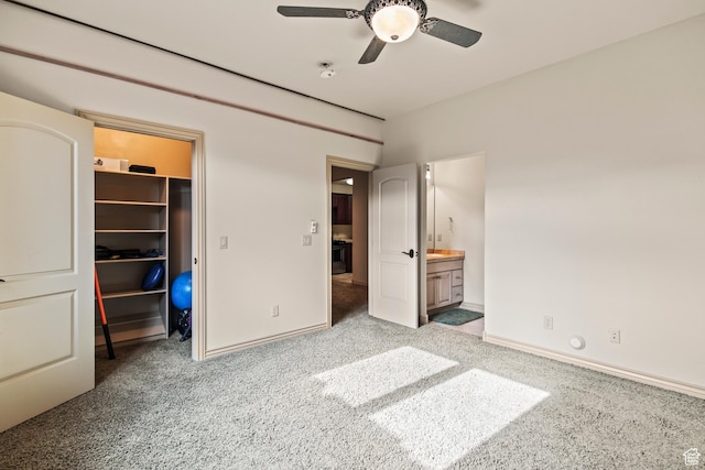655 W 85 S, Glenwood, UT 84730 - unfurnished bedroom with carpet, a walk in closet, a closet, and ensuite bathroom