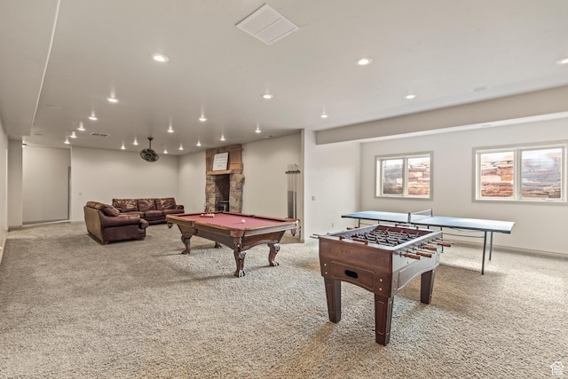 655 W 85 S, Glenwood, UT 84730 - game room with carpet floors, pool table, and recessed lighting
