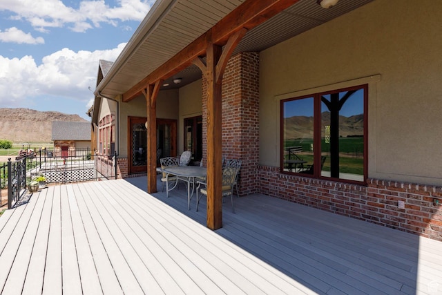 655 W 85 S, Glenwood, UT 84730 - wooden terrace with a mountain view