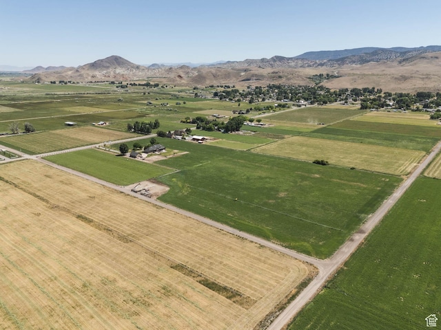 655 W 85 S, Glenwood, UT 84730 - aerial view of sparsely populated area featuring a mountain backdrop and rows of crops