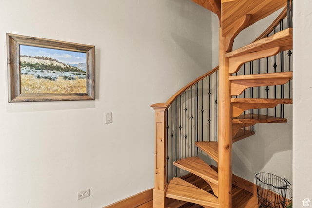 655 W 85 S, Glenwood, UT 84730 - stairs with baseboards and wood finished floors