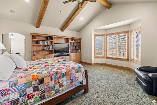 655 W 85 S, Glenwood, UT 84730 - carpeted bedroom with recessed lighting and arched walkways
