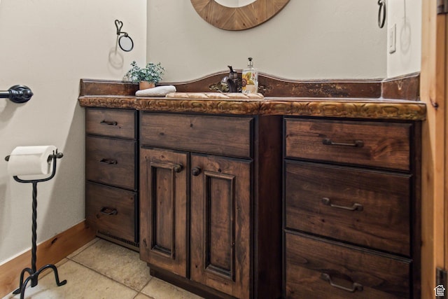 655 W 85 S, Glenwood, UT 84730 - bathroom with vanity and tile patterned floors