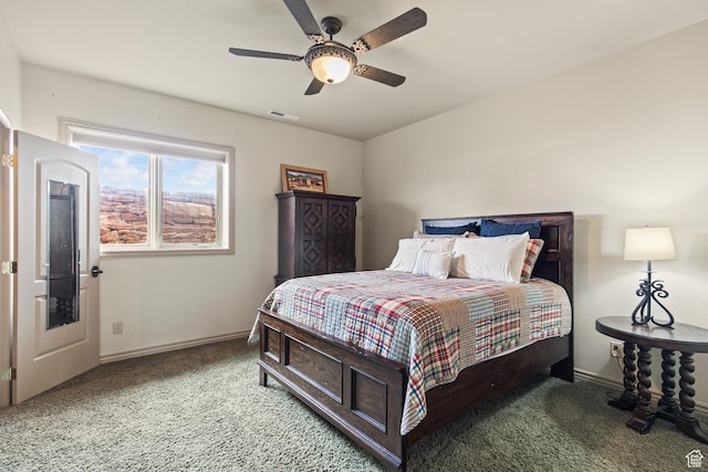 655 W 85 S, Glenwood, UT 84730 - carpeted bedroom with baseboards and a ceiling fan