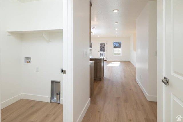248 W 370 N, Smithfield, UT 84335 - corridor with a textured ceiling and light wood-type flooring