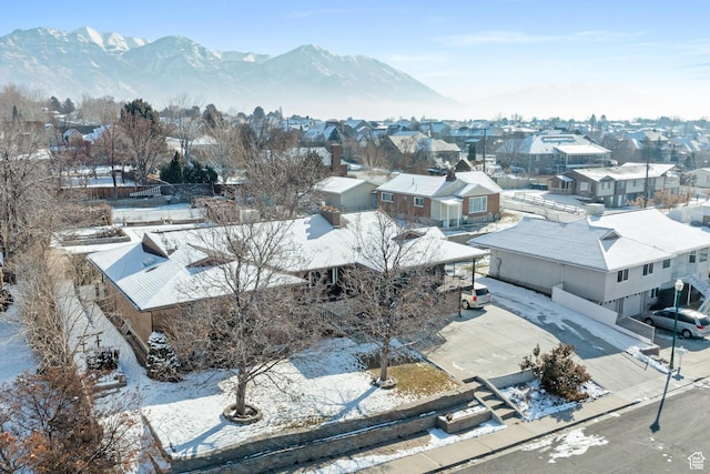 1975 Laguna Vista Dr, Orem, UT 84058 - snowy aerial view featuring a mountain view