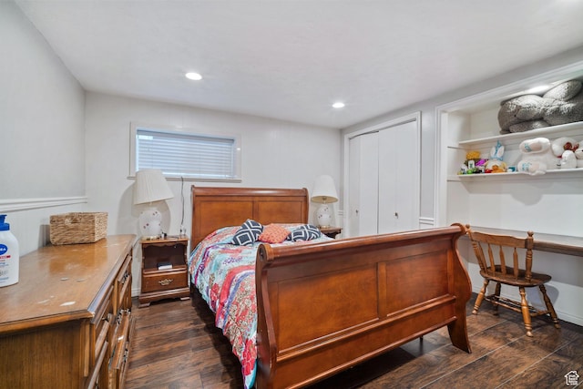 1975 Laguna Vista Dr, Orem, UT 84058 - bedroom featuring dark wood-type flooring and a closet