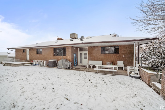 1975 Laguna Vista Dr, Orem, UT 84058 - snow covered rear of property with central AC
